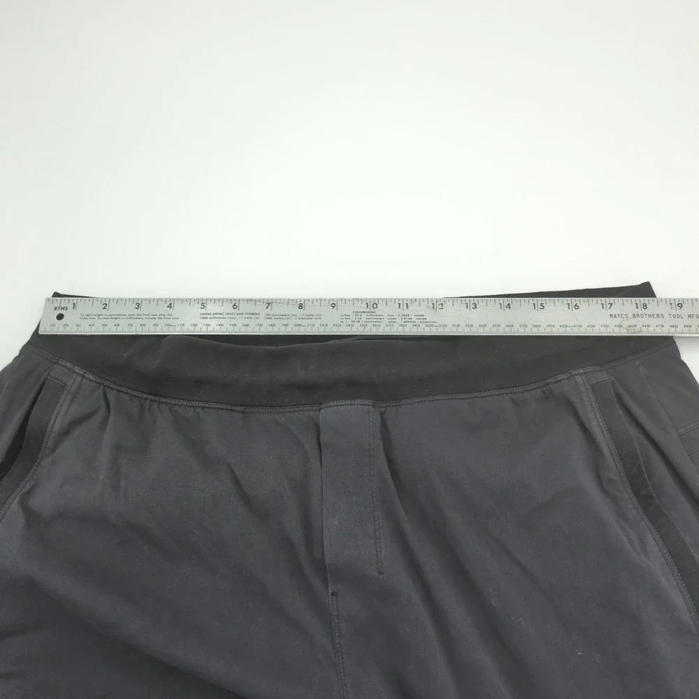 Lululemon Great Wall Pant Men XXL‎ Black Elastic Waist Wide Leg Track Pants Gym